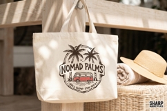 Nomad Palms Roll Slow Stay Gold Retro Van Beach Art With Product Image 3