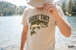 Shake That PNG, Fishing Bass Shirt, Funny Lake Angler Product Image 5