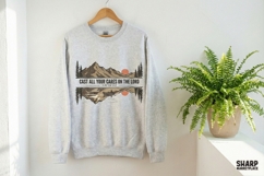 Cast All Your Cares On The Lord PNG, 1 Peter 5:7, Christian Product Image 4