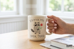 I'd Pick You Over Trash PNG, Trendy PNG, Shirt PNG, Funny Product Image 3