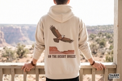 On The Desert Breeze Eagle Over Mesa Western PNG, Retro PNG Product Image 2