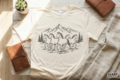 Wild Horses Mountain PNG, Western Nature Shirt Design, Product Image 2