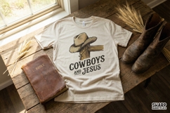 Cowboys And Jesus PNG, Western Christian Shirt PNG, Rustic Product Image 2