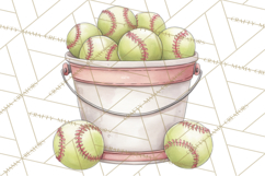 Whimsical Softball Mom Clipart PNG Game Day Mom Graphics Product Image 4