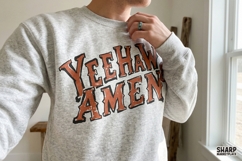 Yeehaw &amp; Amen Christian PNG, Western Faith Shirt Design, Product Image 4