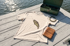 Rustic Bass Fishing Illustration PNG, Vintage Lake Catch Product Image 5
