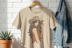 Retro Cowgirl PNG, Western Girl Digital Download, Vintage Product Image 3