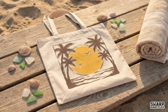 Vintage Sun PNG, Tropical Sunset Shirt Design, Palm Tree Product Image 2