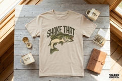 Shake That PNG, Fishing Bass Shirt, Funny Lake Angler Product Image 4