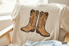 Western PNG, Trendy PNG, Shirt PNG, Vintage Cowboy Boots Product Image 3