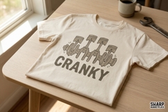 Cranky Piston Graphic, Cars PNG Design, Trendy Shirt Art, Product Image 4