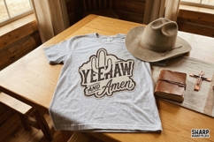 Yeehaw And Amen PNG, Western Cowboy Shirt Design, Cactus Product Image 2