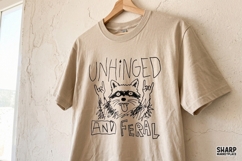 Unhinged And Feral Raccoon PNG, Funny Sarcastic Trash Panda Product Image 4