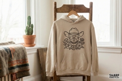 Cowboy Skull PNG, Western Floral Skull Printable, Desert Product Image 2