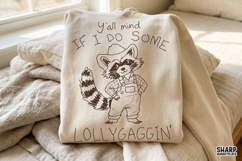 Y'all Mind If I Do Some Lollygaggin' Funny Raccoon Overalls Product Image 6