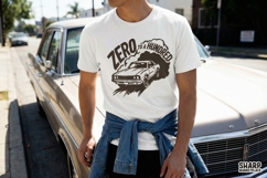 Zero To A Hundred PNG, Muscle Car T-Shirt Design, Retro Product Image 4