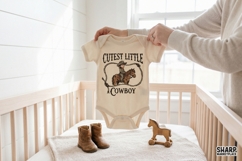 Cutest Little Cowboy, Western PNG For Trendy Shirt PNG, Product Image 2