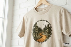 Forest Trail Compass PNG, Trendy PNG, Shirt PNG Vintage Product Image 5