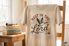 Rest In The Lord Psalm 37:7, Christian PNG For Bible Verse Product Image 2