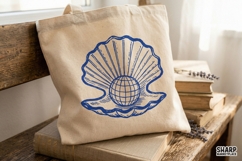 Coastal Shell Globe PNG, PNG Designs, Summer PNG, Vintage Product Image 3