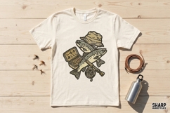 Fishing Gear Fishing PNG, Hunting PNG, Western PNG, Rustic Product Image 3