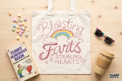 Blasting Farts Stealing Hearts, Valentine PNG Doodle, PNG Product Image 4