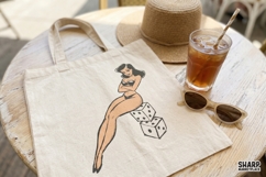 Retro Pinup Girl On Dice, Valentine PNG For Trendy PNG Product Image 4