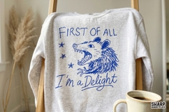 First Of All I'm A Delight Funny Opossum Drawing, Trendy Product Image 3