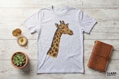 Hand Drawn Giraffe Portrait Trendy PNG, Animal Memes PNG Product Image 3