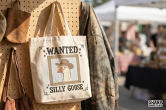 Wanted Silly Goose PNG, Funny Cowboy Goose Shirt Digital Product Image 4