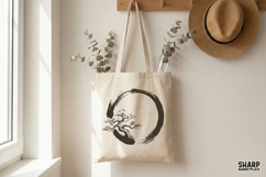 Bonsai Circle PNG, Zen Minimalist Tree Design, Japanese Art Product Image 4