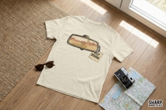 Keep Driving PNG, Vintage Desert Road Art, Rearview Mirror Product Image 2