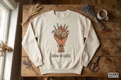 Grow In Grace PNG, Wildflower Bouquet Digital Download, Product Image 2