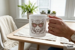 Cool Tiger Face Wearing Leopard Print Sunglasses Product Image 4