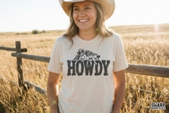 Howdy PNG Western Angel Shirt, Vintage Cowgirl Aesthetic, Product Image 2