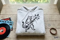 Rocking Tabby Trendy PNG, Shirt PNG, Funny PNG, Guitar Cat Product Image 4