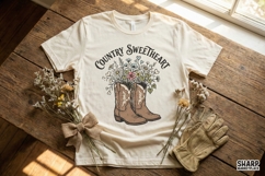 Country Sweetheart PNG, Floral Western Boots Design, Cute Product Image 2