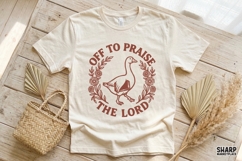 Off To Praise The Lord PNG, Funny Christian Goose Design, Product Image 3