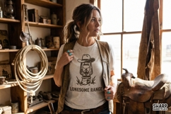 Lonesome Range PNG, Western Lantern Shirt Design, Cowboy Product Image 3