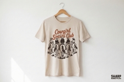 Cowgirl Social Club PNG, Retro Western Cowgirl Digital Product Image 4