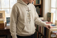 Skull Sword PNG, Gothic Skull Art PNG, Dark Metal Tattoo Product Image 3