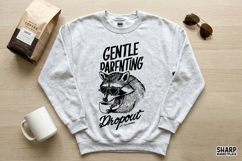 Gentle Darfnting Dropout Funny Raccoon Coffee Graphic Product Image 3