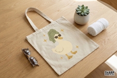 Cool Duck PNG, Spa Day Duck Art, Relaxing Animal Printable, Product Image 3