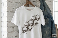 Skull PNG, Vintage Ink Drawing Digital Download, Hand Drawn Product Image 3