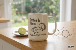 Coffee &amp; Tacos My Kind Of Love Language Valentine PNG, Product Image 2