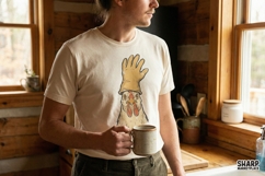 Funny Chicken With Glove Hat PNG, Farm Animal Humor, Quirky Product Image 2