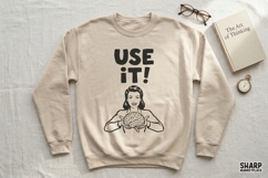 Use It! Teacher PNG, Nurse PNG, Funny PNG, Woman Holding Product Image 3