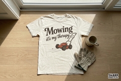 Mowing It's My Therapy Shirt PNG, Funny PNG, Trendy PNG Product Image 4