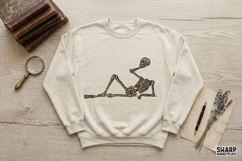 Lounging Skeleton, Halloween PNG, Trendy PNG, Shirt PNG, Product Image 3