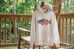 American Flag Bass PNG, Patriotic Fish Digital Download, Product Image 4